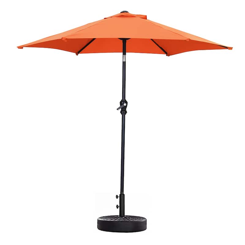 Ainfox 7.5ft Patio Umbrella with Base Outdoor Umbrella
