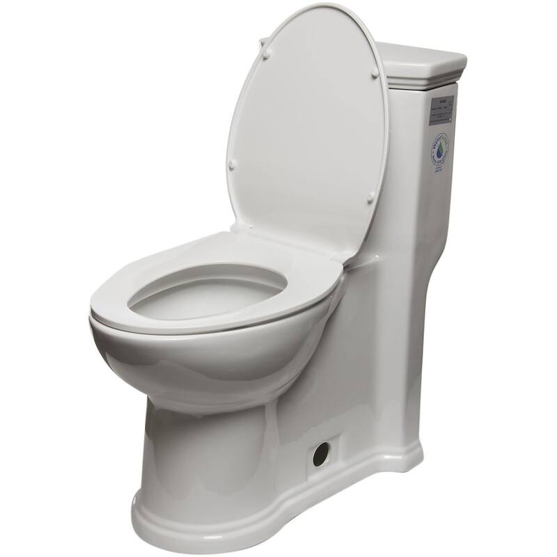 Eago Elongated Closed-Front Toilet Seat with Soft Close Hinges