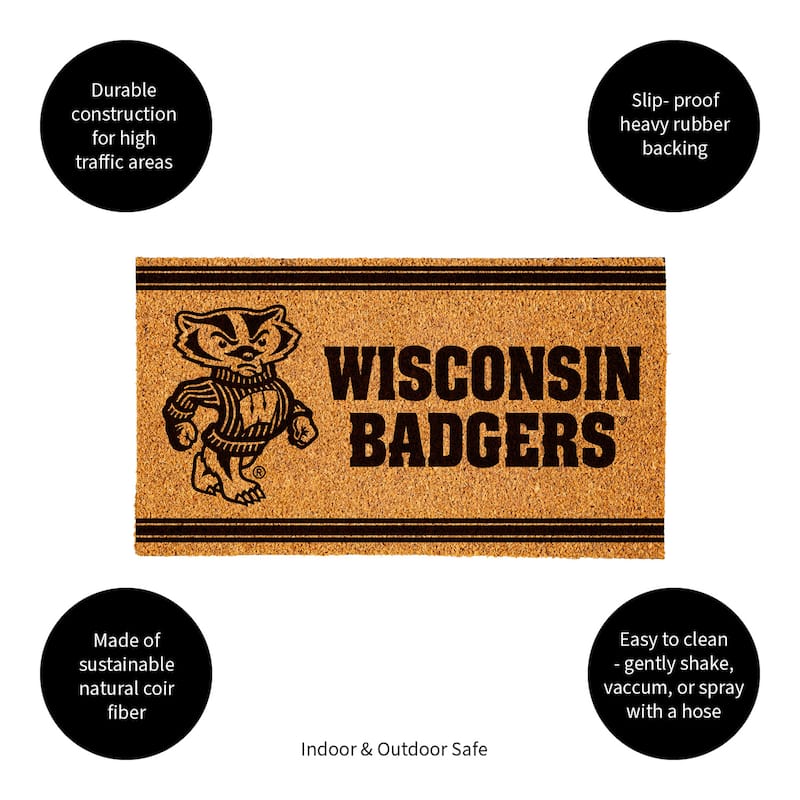 28 in. x 16 in. University of Wisconsin-Madison, Coir Mat