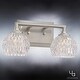 preview thumbnail 3 of 6, Luxury Crystal Bathroom Vanity Light, 6.25"H x 12.5"W, Brushed Nickel Finish, Naples Collection - 6.25" H, 12.5" W, 5.25" Dep