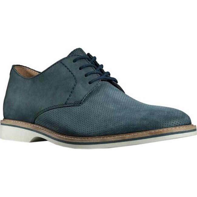 clarks atticus lace navy nubuck