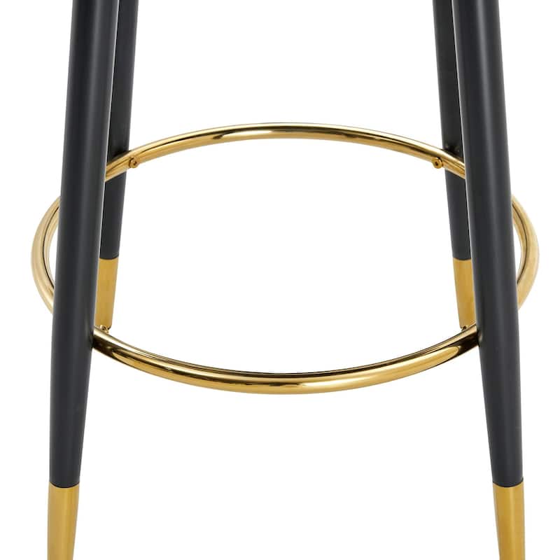 360 ° Rotatable Bar Chair,Modern Pu Comfortable Upholstered Bar Chair With Metal Legs