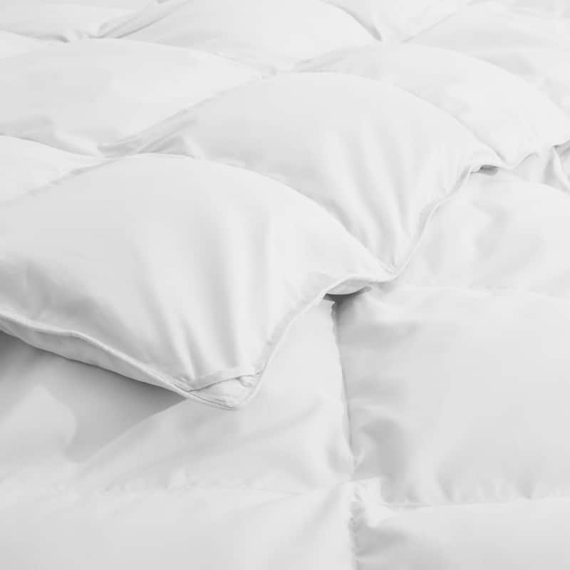 Lightweight White Feather Down Fluffy Comforter Duvet Insert