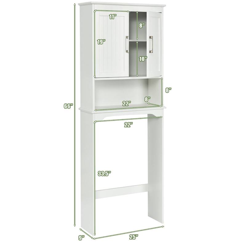 Costway Over The Toilet Space Saver Bathroom Organizer w/ Storage