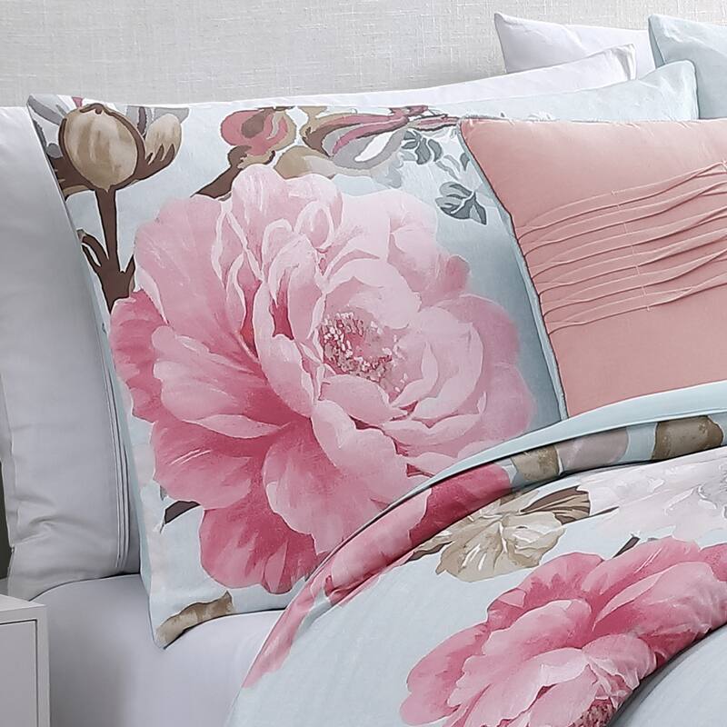 Riverbrook Home Ridgely Blush 100 Percent Cotton 7 Piece Comforter Set
