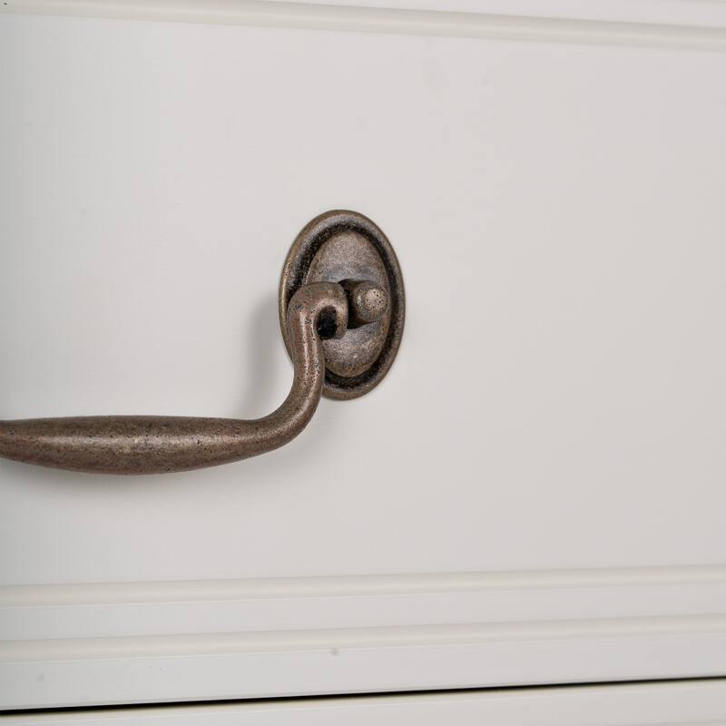 Design House Oxford 3-Piece Two Nightstands and One Chest Set with Antique Brass Hardware