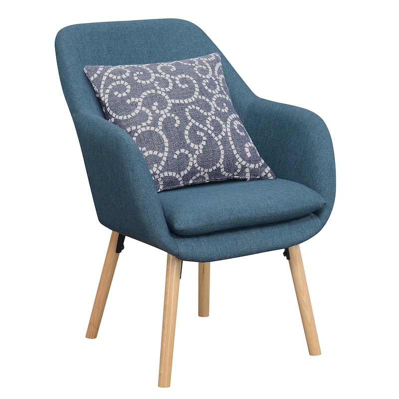 Convenience Concepts Take a Seat Charlotte Wingback Upholstered Accent Armchair