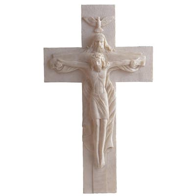 Q-Max 15.5"H Jesus Cross Atrio with God Crucifixion Holy Figurine Religious Wall Decoration