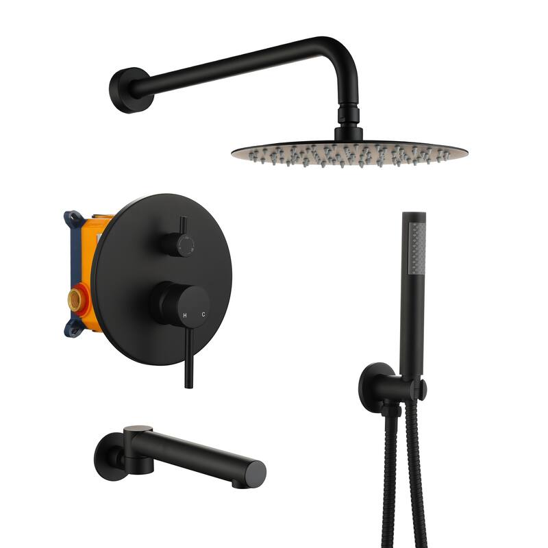10-Inch Three-function Wall-mounted Round Shower Set