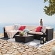 preview thumbnail 2 of 19, Homall 6 Pieces Patio Furniture Sets Outdoor Sectional Rattan Sofa Manual Weaving Wicker Patio Conversation Set