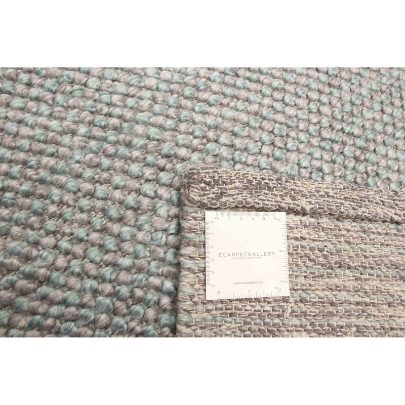 ECARPETGALLERY Braid weave Sienna Grey Wool Rug - 5'1 x 7'10
