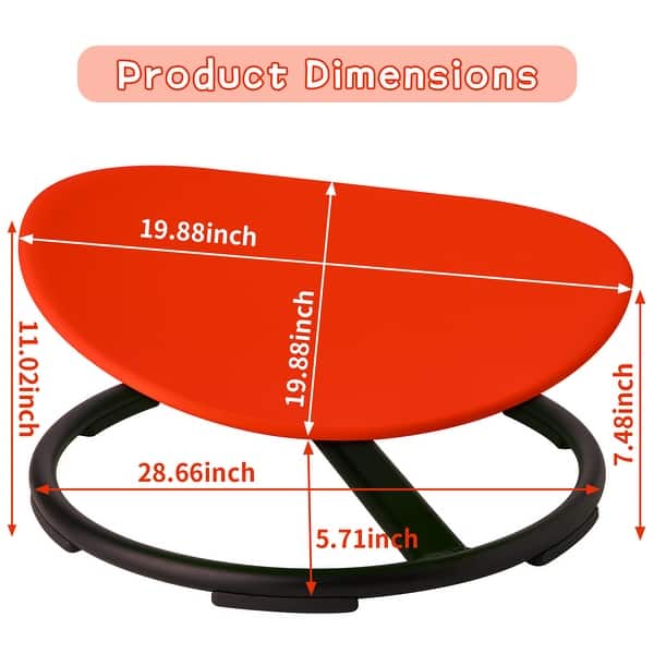 dimension image slide 0 of 4, YUKOOL Round Spinning Swivel Chair - Boost Balance and Coordination in Kids