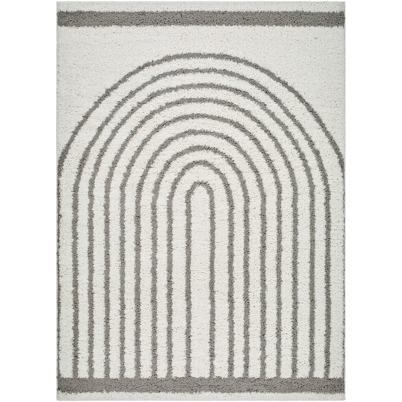 Livabliss Birmingham Playful Arches Plush Area Rug