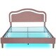 preview thumbnail 42 of 66, Velvet Upholstered Platform Bed Smart LED Bed Frame with Adjustable Height Headboard, Noise-Free Slat Support for Night's Sleep