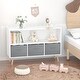 preview thumbnail 4 of 9, Kids bookcase with Collapsible Fabric Drawers, Children's Book Display, Toy Storage Cabinet Organizer