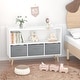 preview thumbnail 3 of 34, Kids bookcase with Collapsible Fabric Drawers，Made of High-Density MDF - Easy Setup Grey