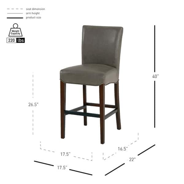 dimension image slide 5 of 8, NPD Furniture Milton Bonded Leather Counter Stool