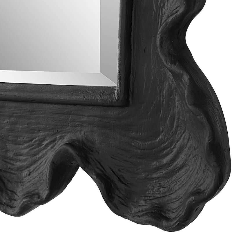 Uttermost Sea Coral Black Mirror - 27.13"W x 34.25"H x 2.5"D
