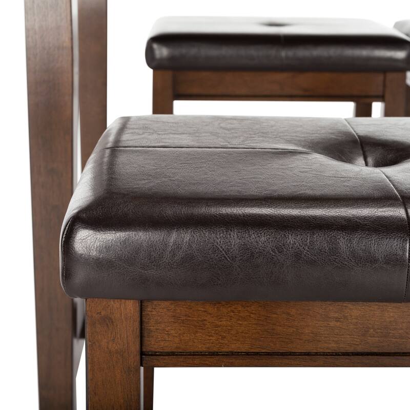 SAFAVIEH Coletta Dark Brown 5-Piece Pub Set - 48" x 24" x 36" - 48Wx24Dx36H
