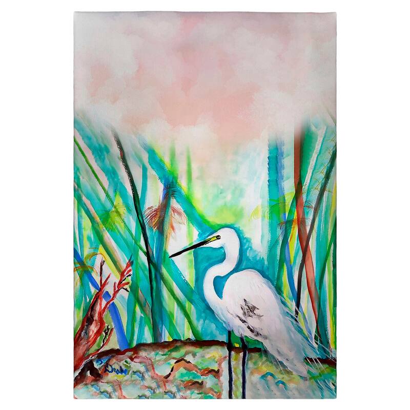 Egret in Marsh Guest Towel - 20x20