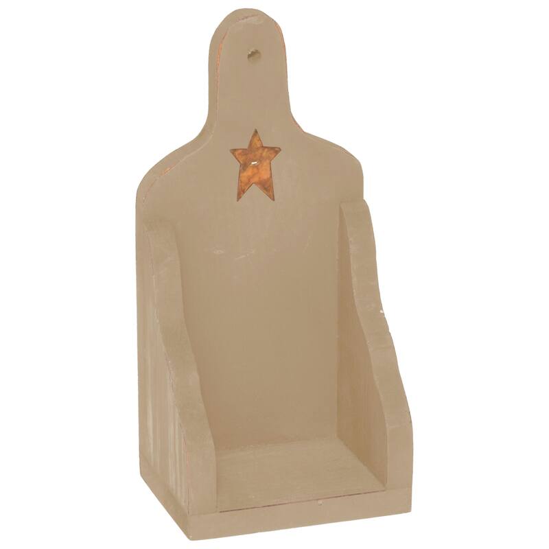 Farmhouse Primitive Candle Holder - Country Tan