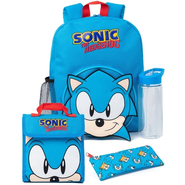 slide 2 of 7, Boys Backpack Set Kids 4 Piece Blue Rucksack Set with School Bag, Pencil Case blue