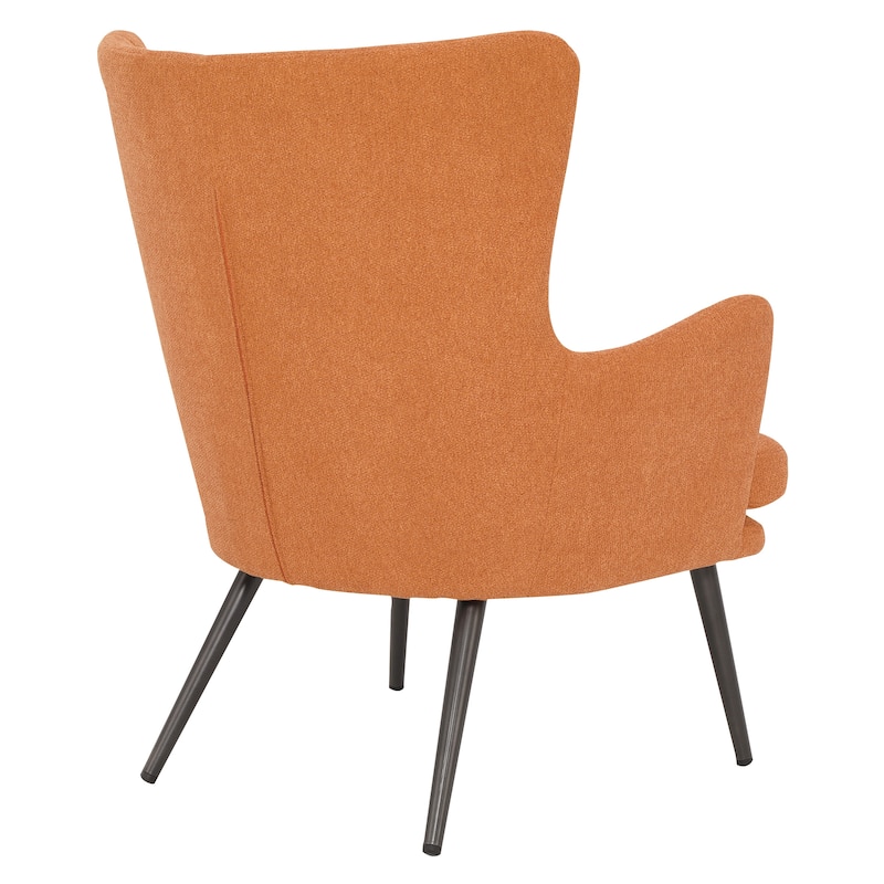 Jenson Accent Chair with Fabric and Grey Legs