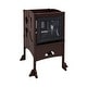 preview thumbnail 38 of 61, Kids Wooden Kitchen Step Stool with Safety Rails and Anti-Slip Mat, Kids Countertop Step Stools for Kids
