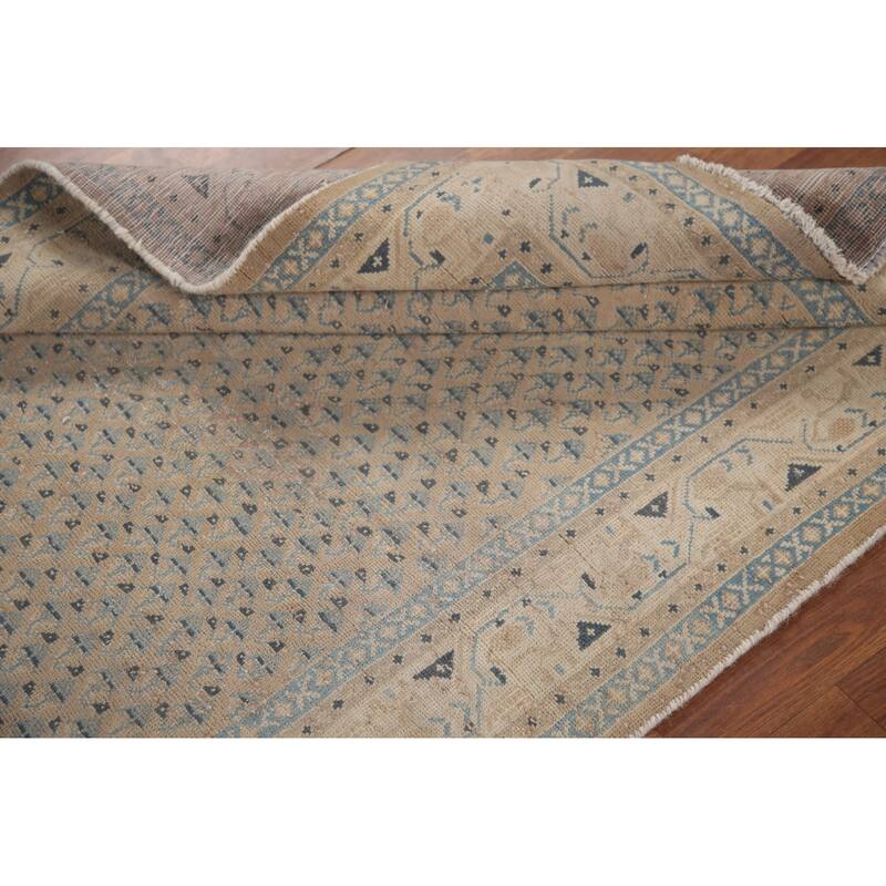 Hand Knotted Oriental 100% Wool Carpet Traditional All-Over Beige & Ivories Botemir Area Rug - 5' 10'' X 4' 11''