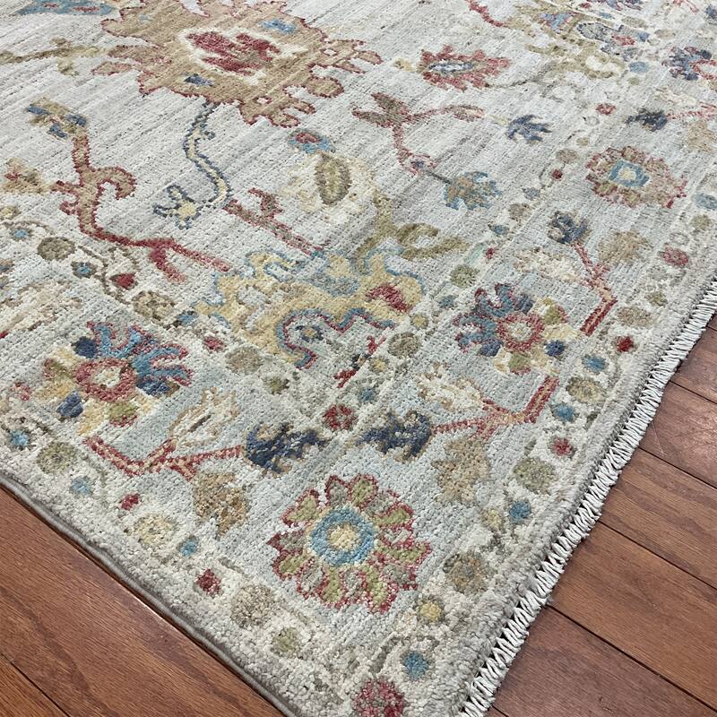 HERAT ORIENTAL Handmade Vegetable Dye Oushak Wool Rug - 3'5" x 5'10"