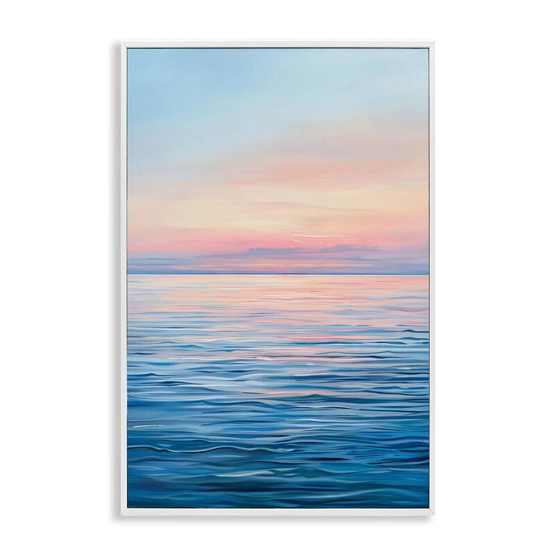 Stupell Sunrise over Ocean Gradient Framed Giclee Art Design By LSR Design Studio - 20 x 30 - White