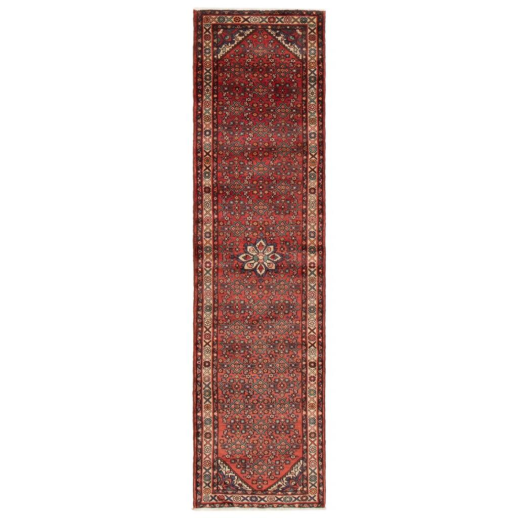 ECARPETGALLERY Hand-knotted Andelz Red Wool Rug - 2'8 x 9'8