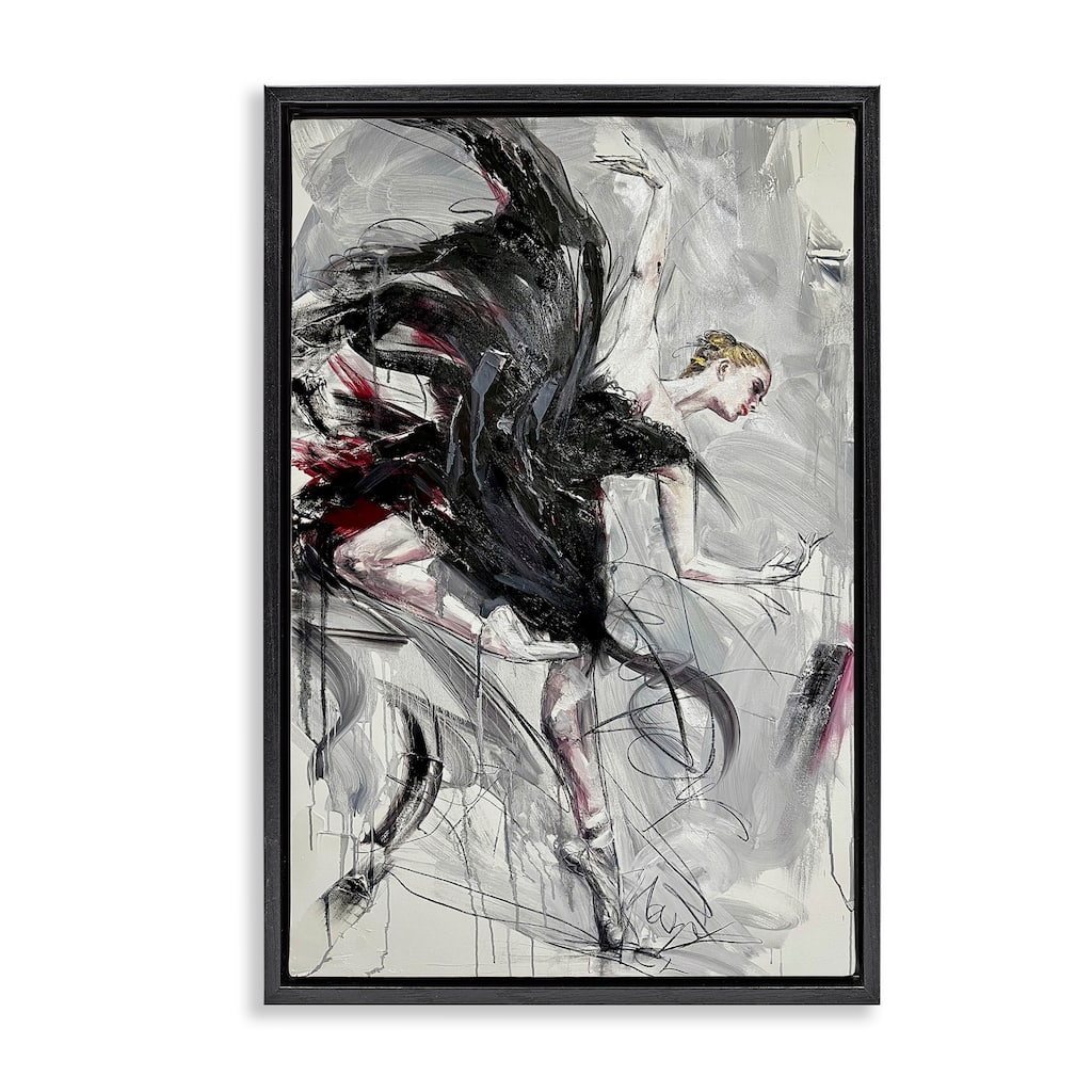 Stupell Modern Elegance Dancer Framed Floater Canvas Wall Art Design By Lucille Lee