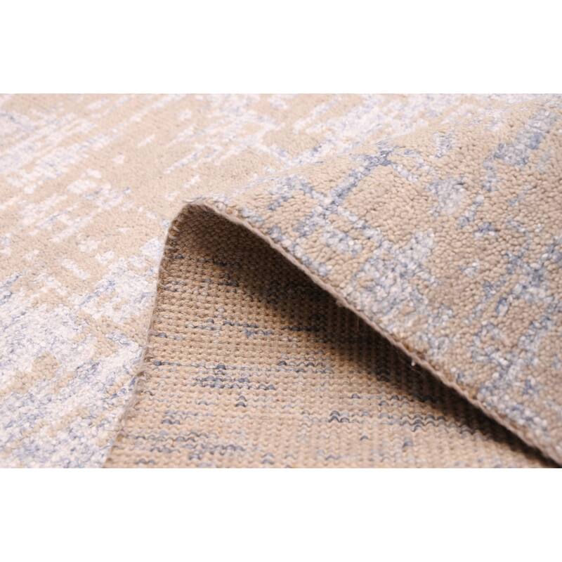 ECARPETGALLERY Hand-knotted Elysian Taupe Silk, Wool Rug - 8'2 x 11'7