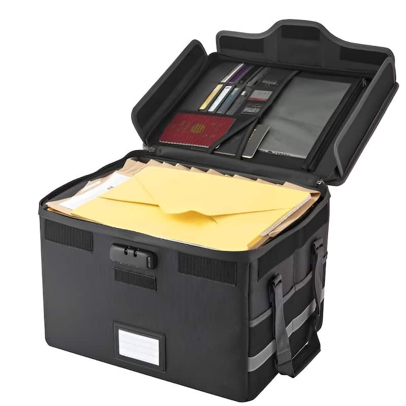 Fireproof Document Box with Combination Lock and Waterproof Storage Safe for Home and Office