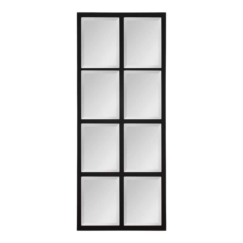 Kate and Laurel Stryker Windowpane Wall Mirror-Wood