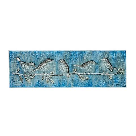 Chirping Birds In Spring Metal Art Wall Decor
