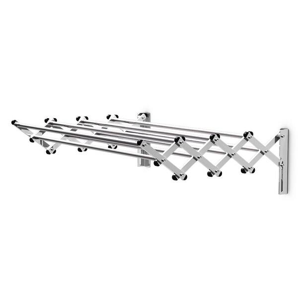 Shop Stainless Wall Mounted Expandable Clothes Drying Towel Rack