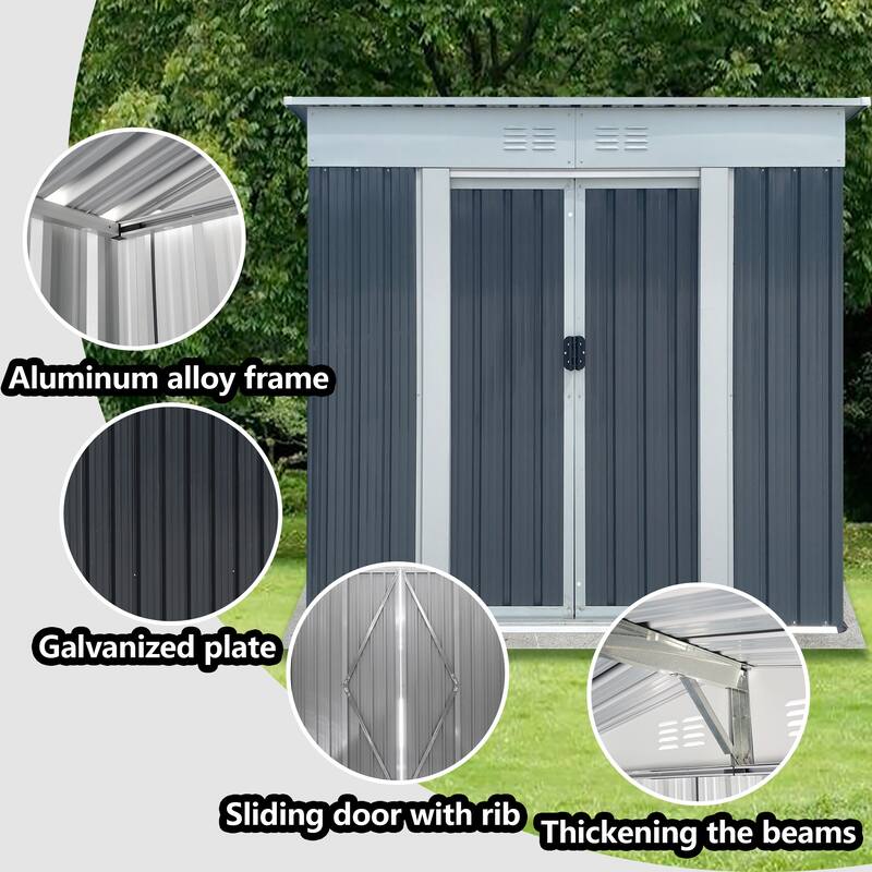 Outdoor Storage Sheds 6FTx4FT Pent Roof