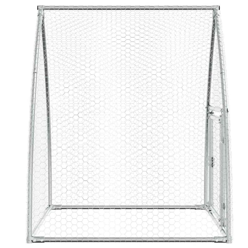vidaXL Chicken Cage Silver 39.4"/118.1"/236.2"/x41.3"x47.2" Galvanized Steel