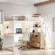 preview thumbnail 2 of 20, Twin Loft Bed with Desk, Shelves, 2 Drawers, LED Light and USB