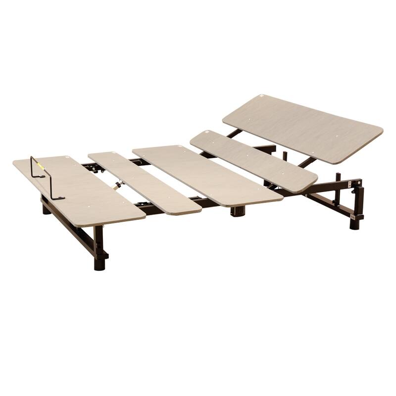 Queen Size Steel Frame Adjustable Foldable Bed with Wireless Remote - Independent Head/Foot Incline