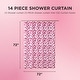 preview thumbnail 31 of 32, Juicy Couture 14-Piece Shower Curtain Set (Shower Curtain, PEVA Liner, and 12 Metal Hooks)