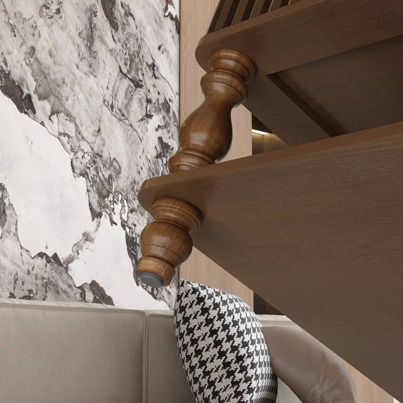 Rustic Style Lift-Top Coffee Table with Hidden & Open Storage