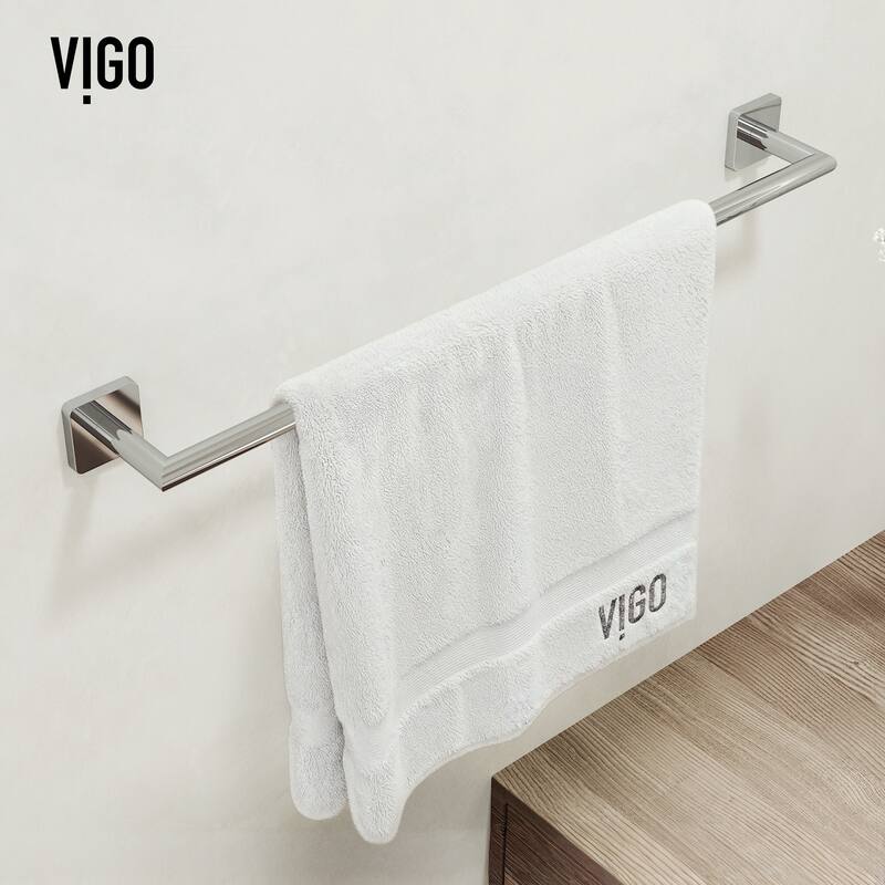 VIGO Satro 3-Piece Bathroom Hardware Accessory Set with 24 in. Towel Bar, Toilet Paper Holder, Hand Towel Holder