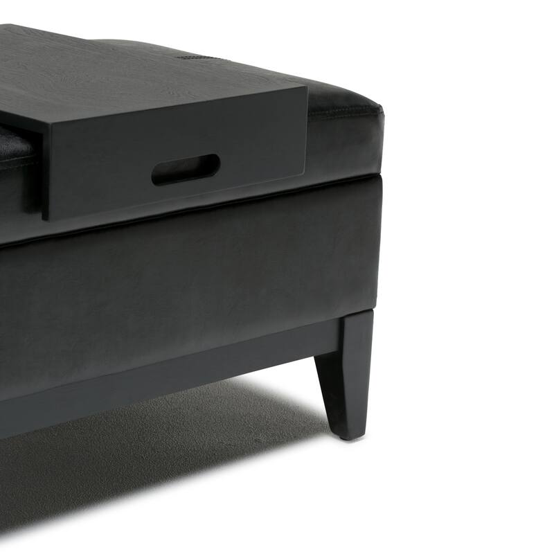 Storage Ottoman Bench with Tray
