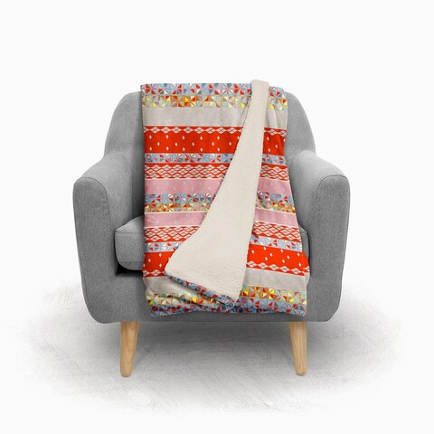 Amrita Sen Tapestry Reverse Throw Blanket Sherpa Fleece