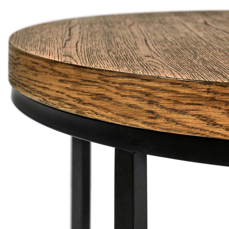 Catta Round Wood Coffee and End Tables by Kosas Home