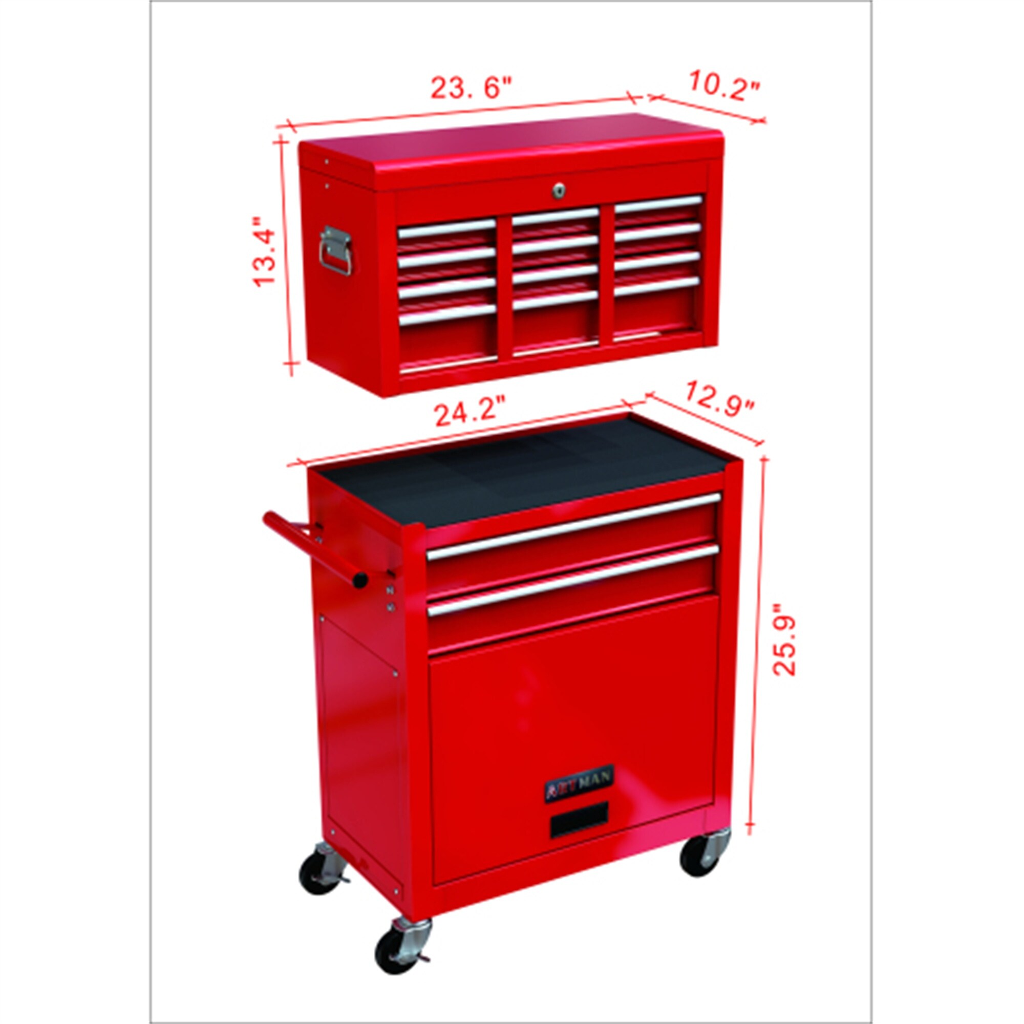 8 drawer tool chest on shop wheels