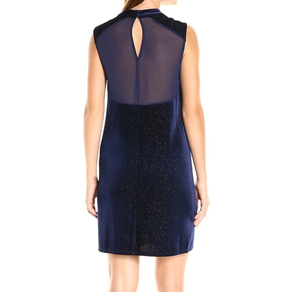 Bcbg Generation New Blue Womens Size Xs Velvet Metallic Shift Dress Overstock 18288877 Bcbg girls flocked long sleeve dress. overstock com
